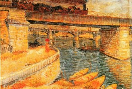 Vincent Van Gogh Bridges Across the Seine at Asnieres china oil painting image